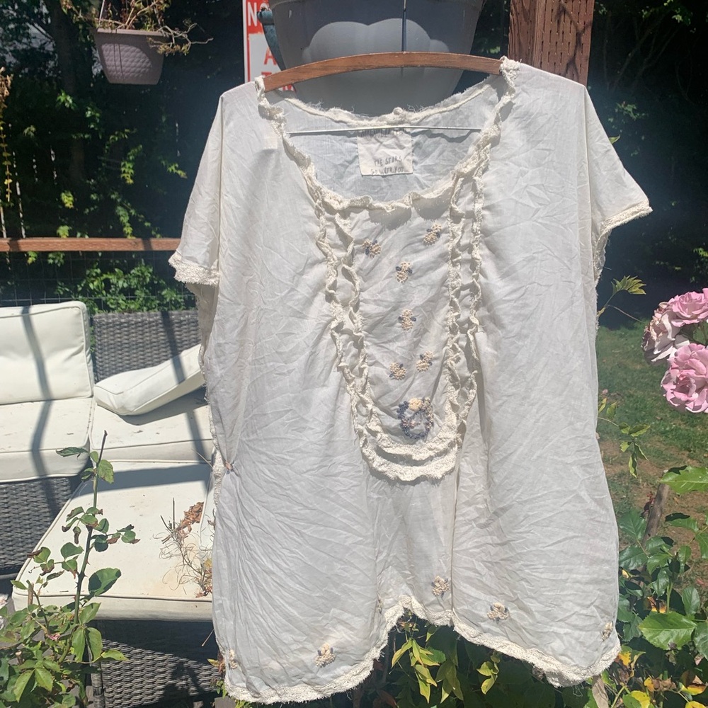 Magnolia Pearl Stars Go With You Embroidered Tie Top Ribbon